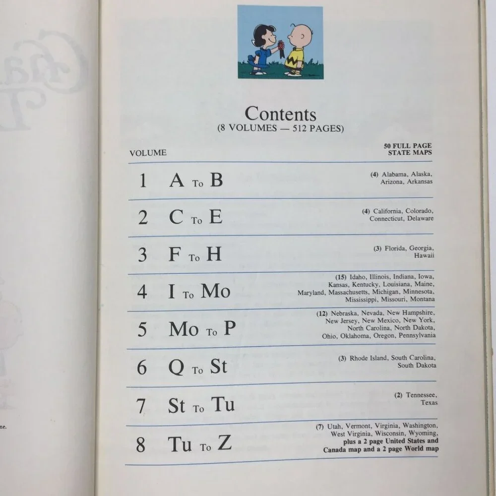 Vintage 1973 Peanuts The Charlie Brown Dictionary Incomplete Set Volumes 1-5 & 7